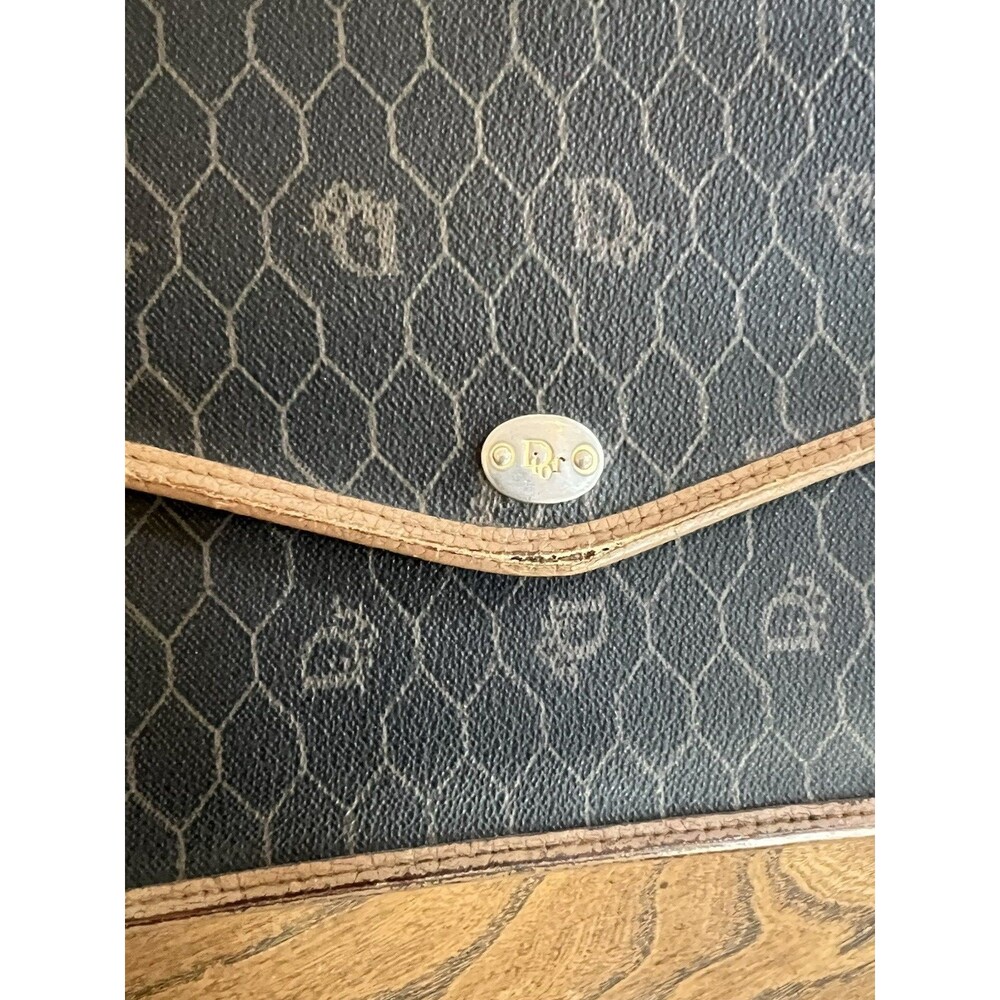 Vintage Rare Late 80’s Dior Honeycomb Double Sided Flap Wristlet 6 Pockets - Picture 3 of 15